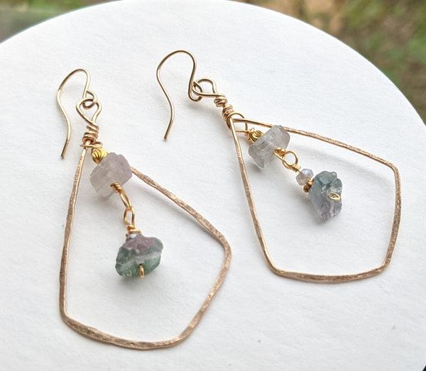 Raw Tourmaline Beauty Earrings