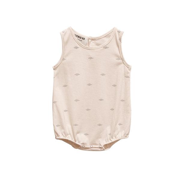 Pink Tint Dot Printed Jersey Onesie